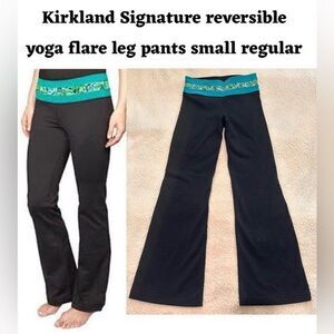 Kirkland Signature Reversible Yoga Flare Leg Pants Athletic Pickleball Casual